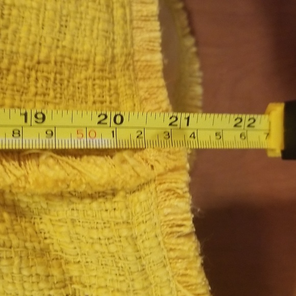 Carolina Belle Montreal Yellow Tweed Fringe Moto Jacket - Picture 5 of 6